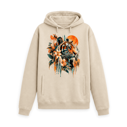 Oat Printed Hoody Front