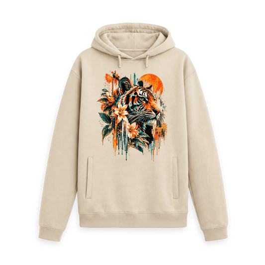 Oat Printed Hoody Front