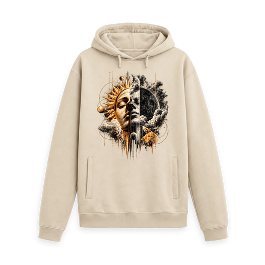 Oat Printed Hoody Front