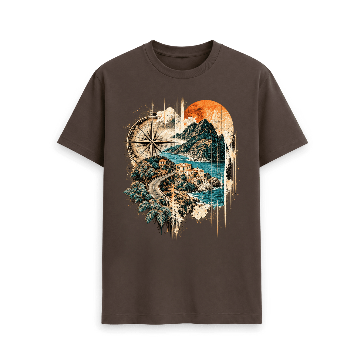 Chocolate Printed T-shirt Front