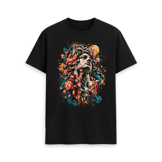 Black Printed T-shirt Front