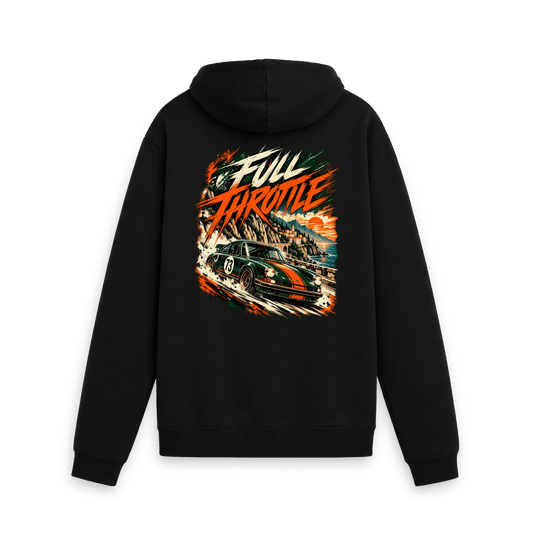 Black Printed Hoody Back
