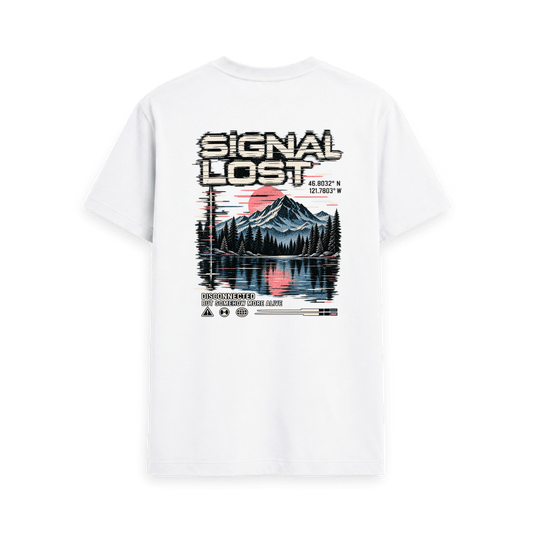 White Printed T-shirt Back