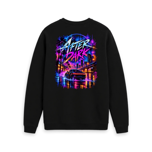 Black Printed Sweater Back