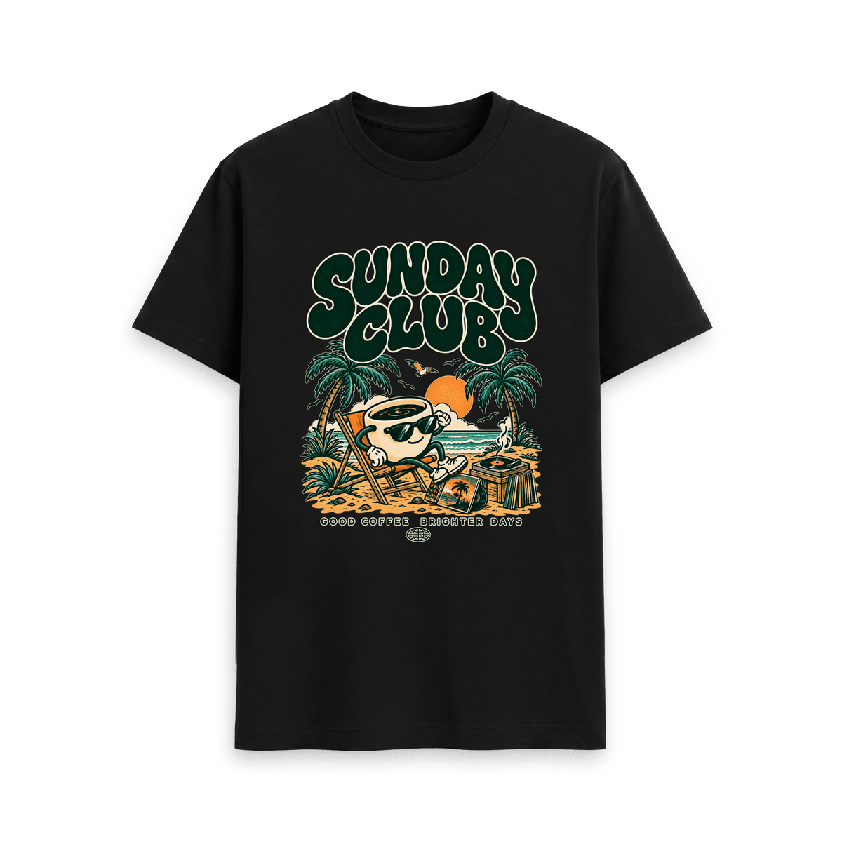 Black Printed T-shirt Front