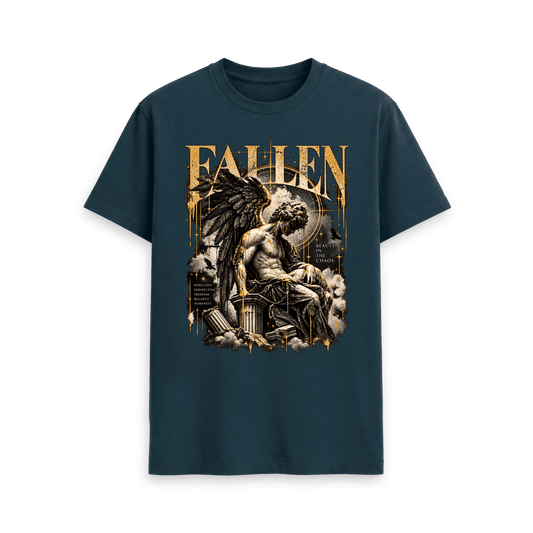 Denim Blue Printed T-shirt Front