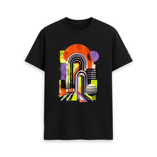 Black Printed T-shirt Front