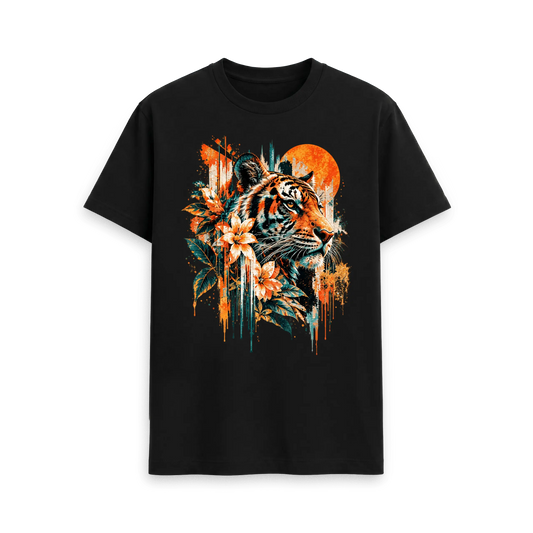 Black Printed T-shirt Front