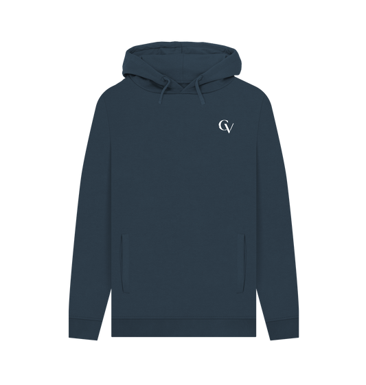Navy Printed Hoody Front