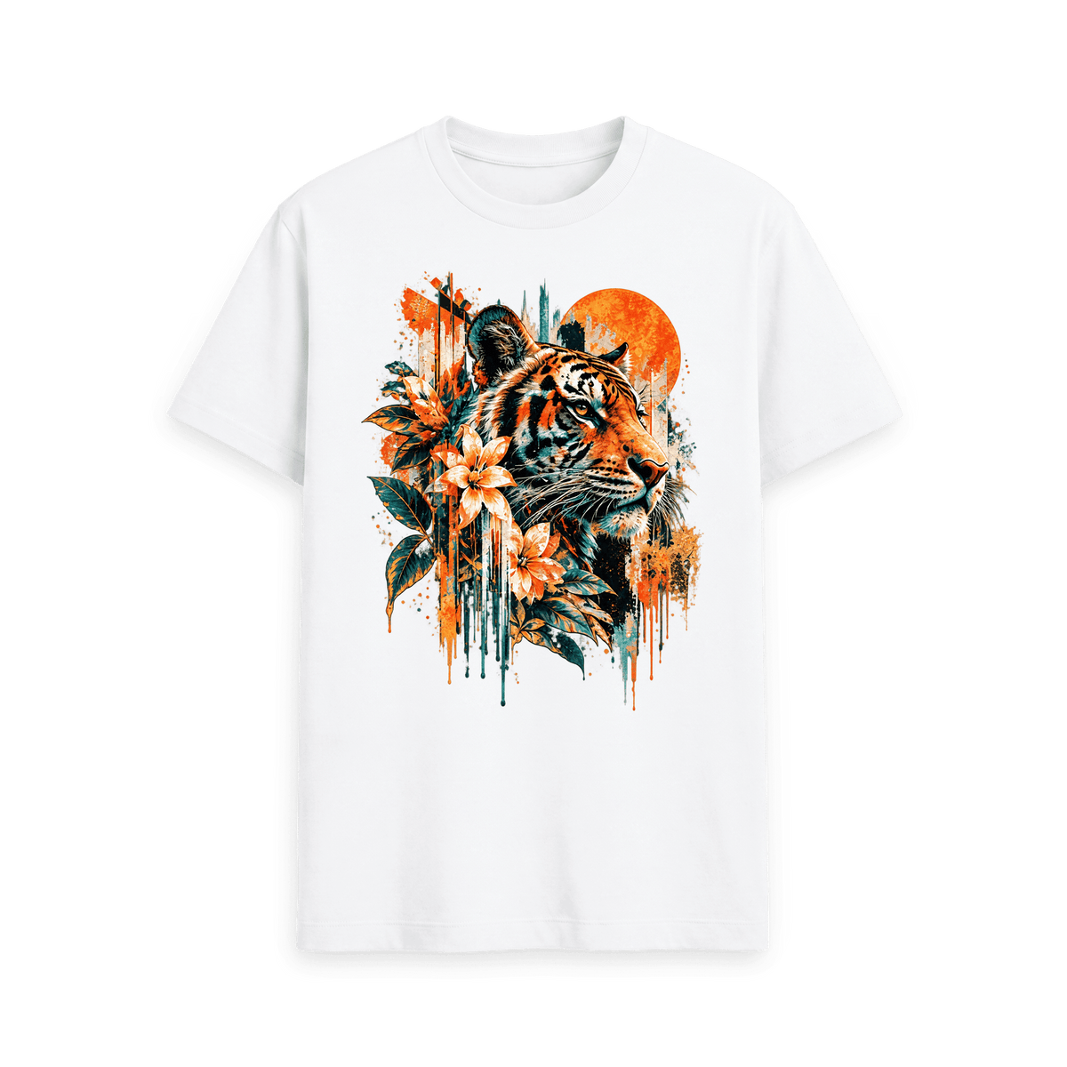 White Printed T-shirt Front