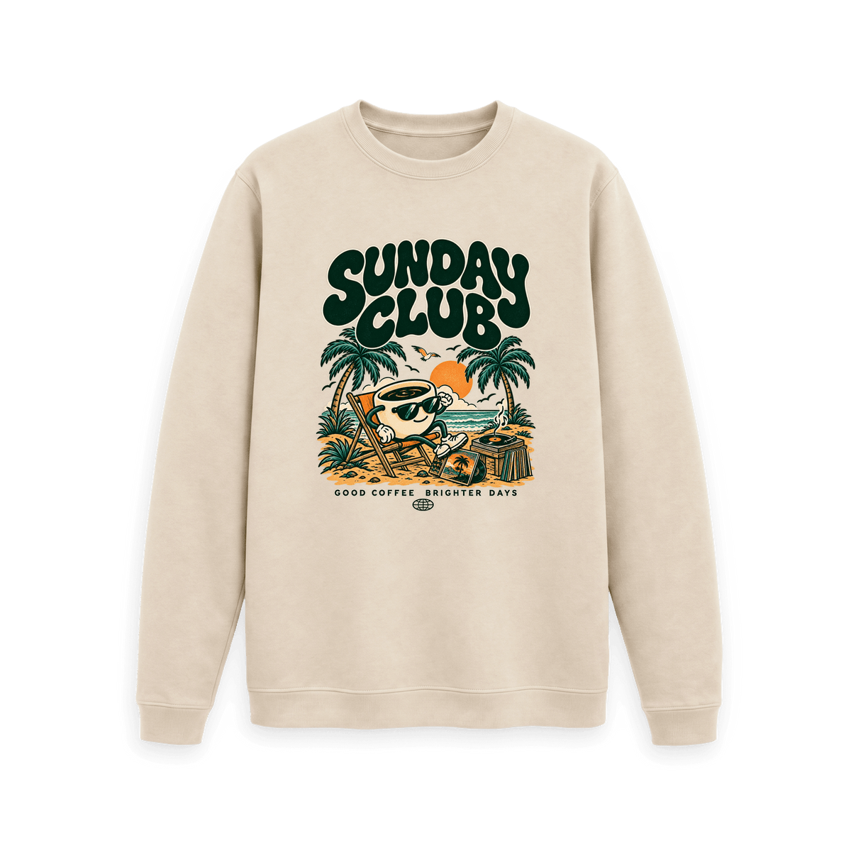 Oat Printed Sweater Front