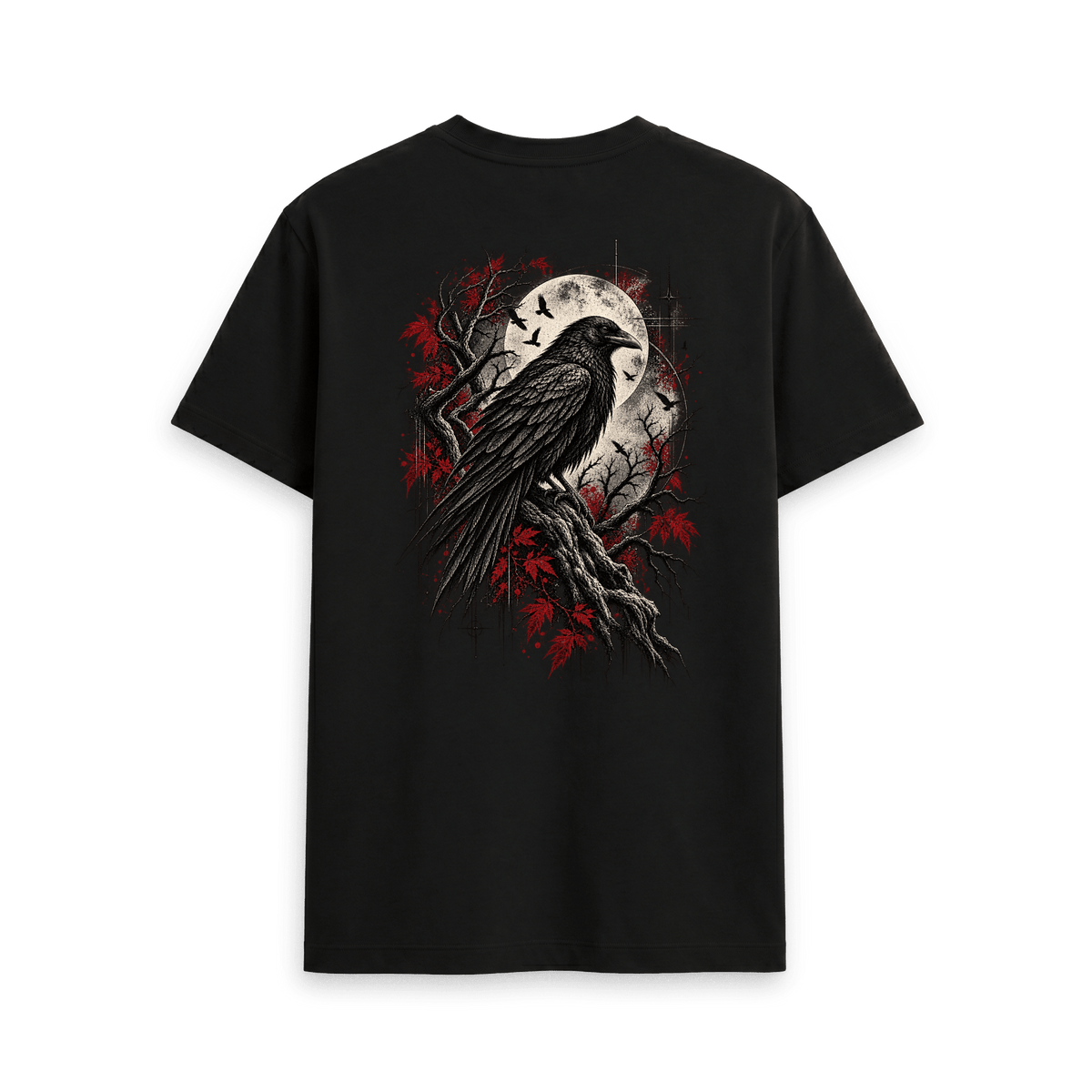 Black Printed T-shirt Back