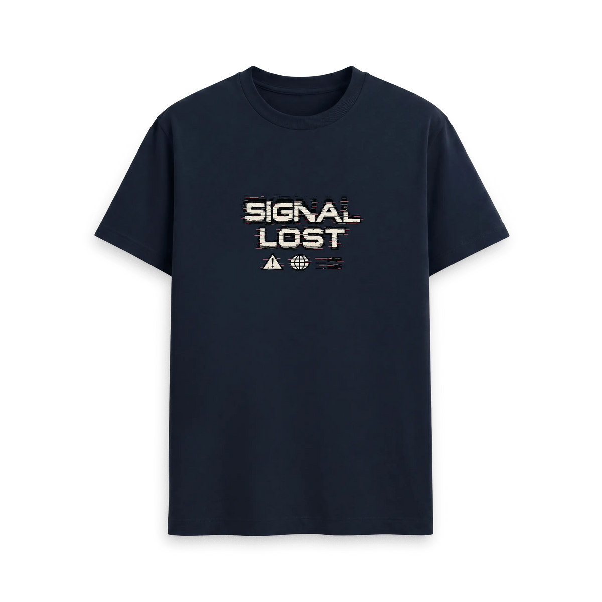 Navy Blue Printed T-shirt Front