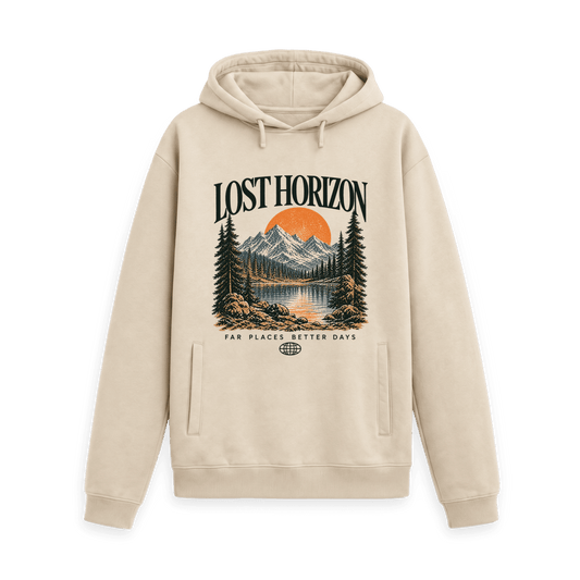 Oat Printed Hoody Front