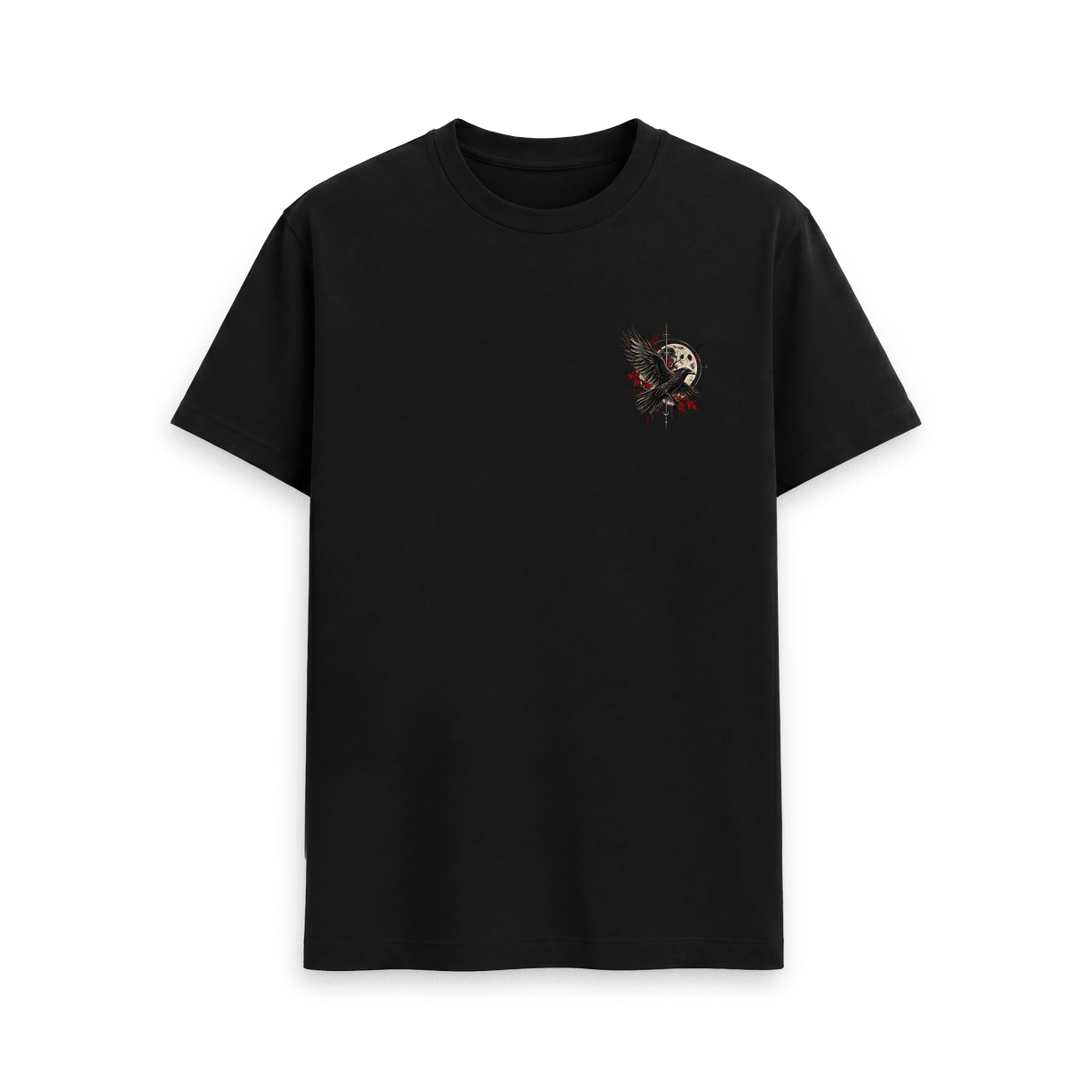 Black Printed T-shirt Front