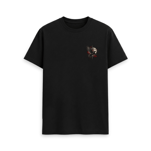 Black Printed T-shirt Front