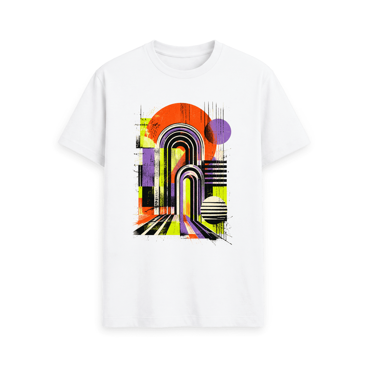 White Printed T-shirt Front
