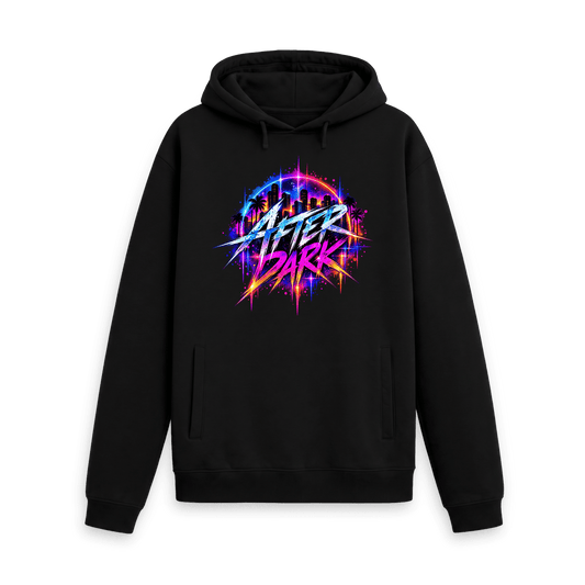 Black Printed Hoody Front