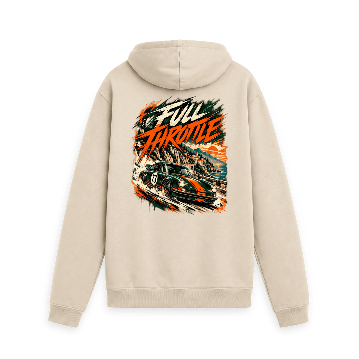 Oat Printed Hoody Back