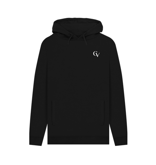 Black Printed Hoody Front