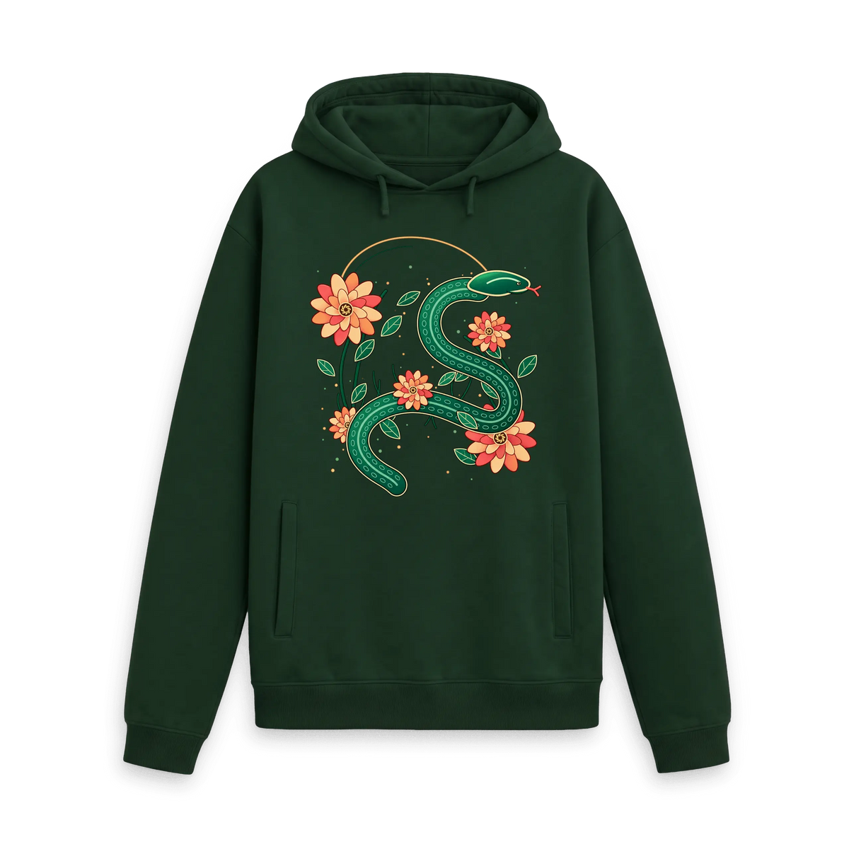 Evergreen Printed Hoody Front