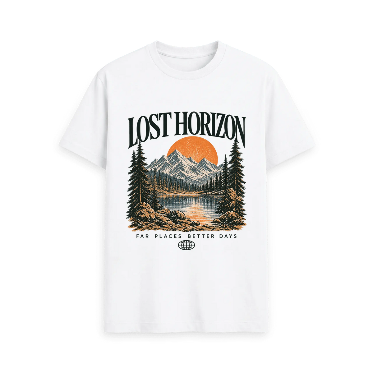 White Printed T-shirt Front