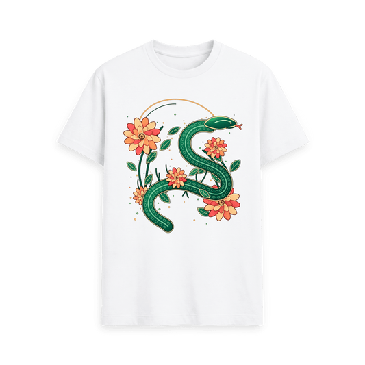 White Printed T-shirt Front
