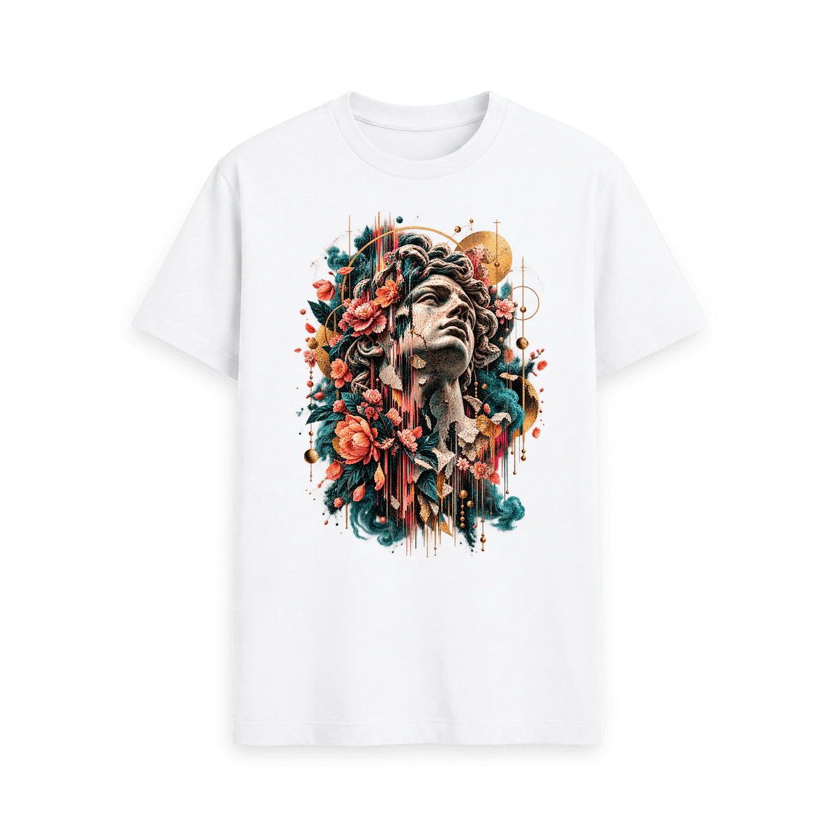 White Printed T-shirt Front