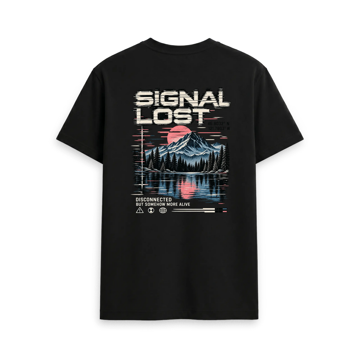 Black Printed T-shirt Back