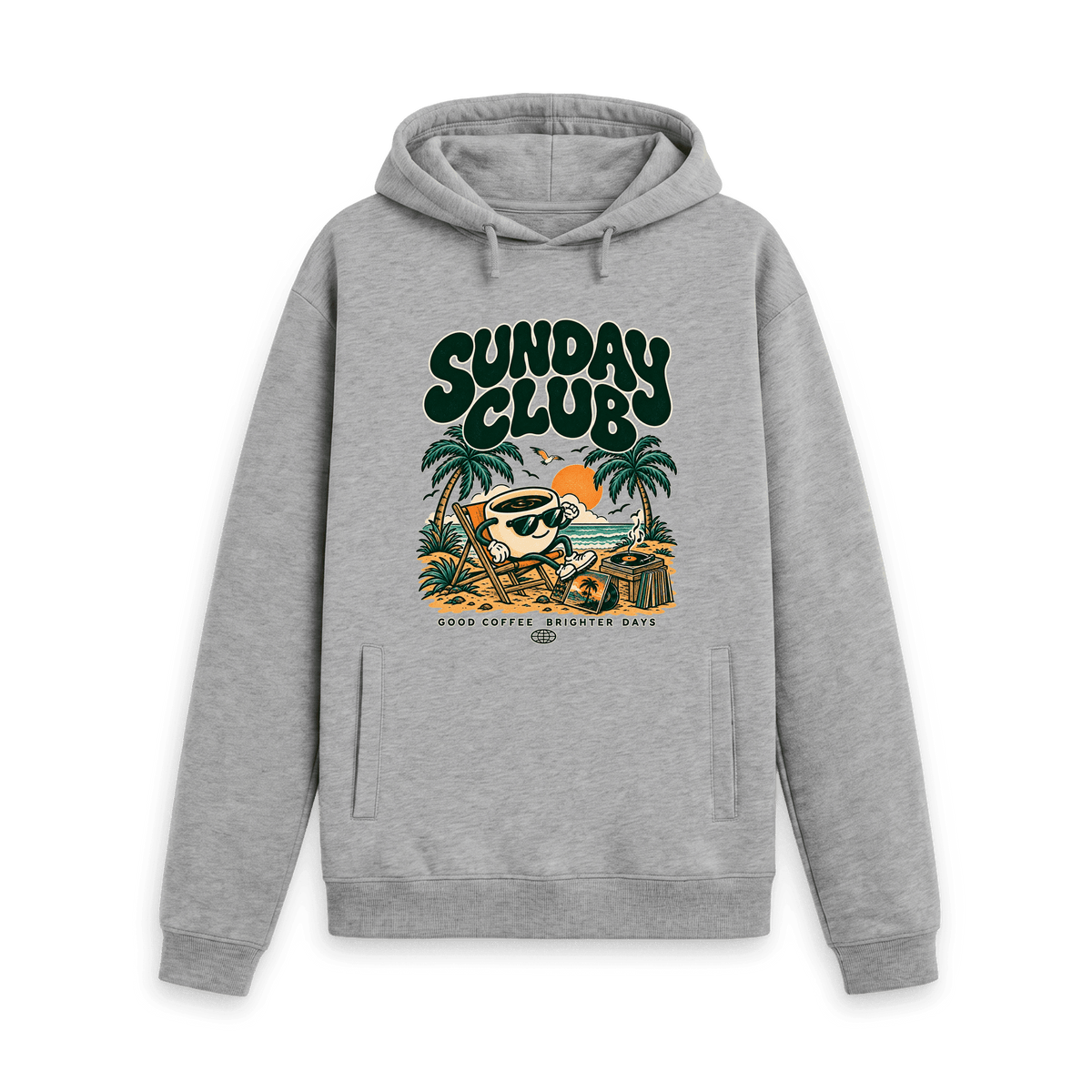 Light Heather Printed Hoody Front