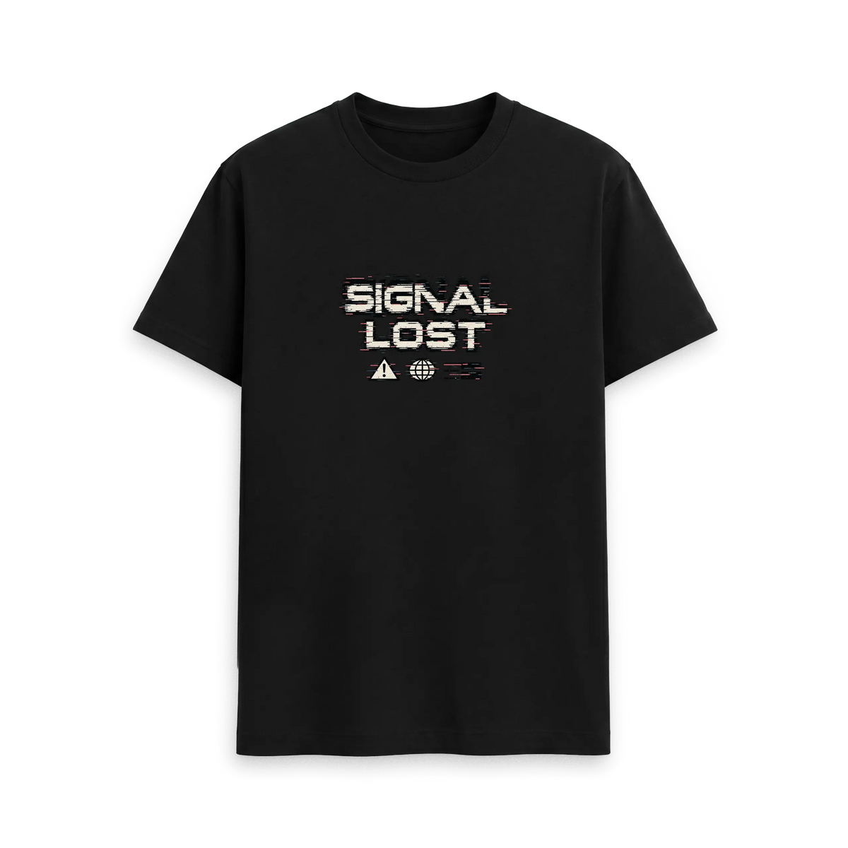 Black Printed T-shirt Front