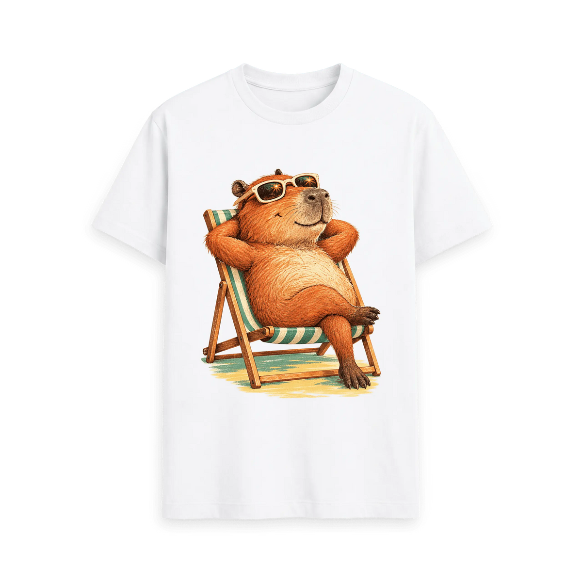 White Printed T-shirt Front