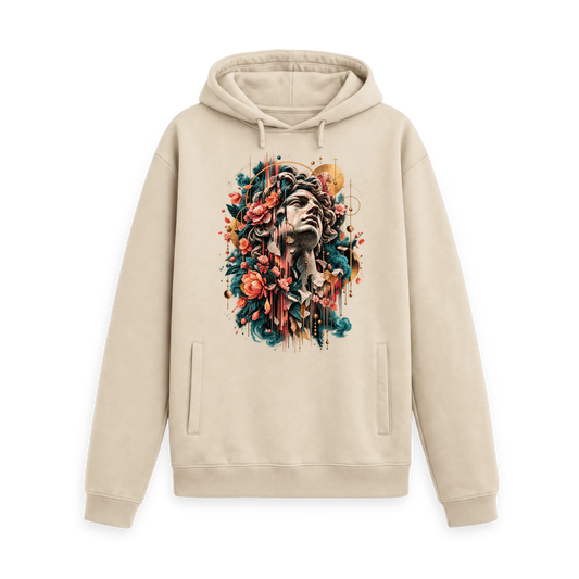 Oat Printed Hoody Front