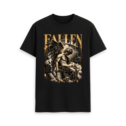 Black Printed T-shirt Front