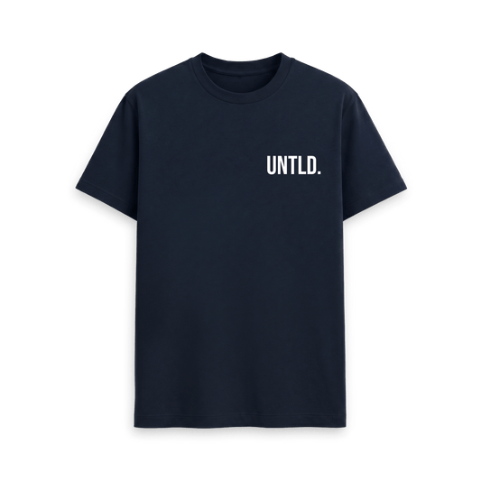 Navy Blue Printed T-shirt Front
