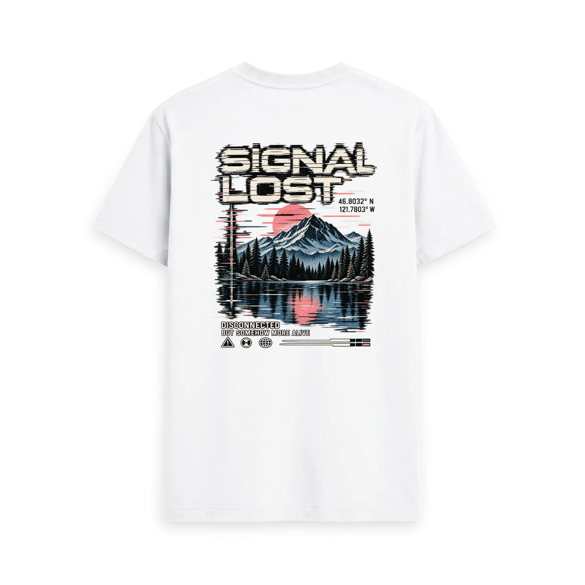 White Printed T-shirt Back