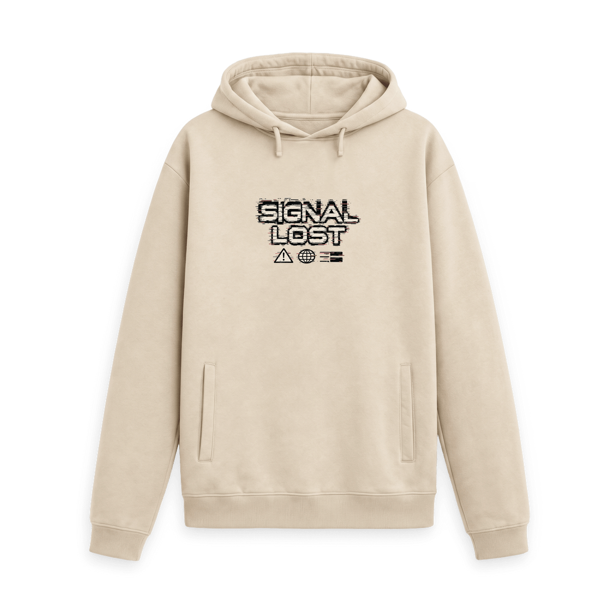 Oat Printed Hoody Front