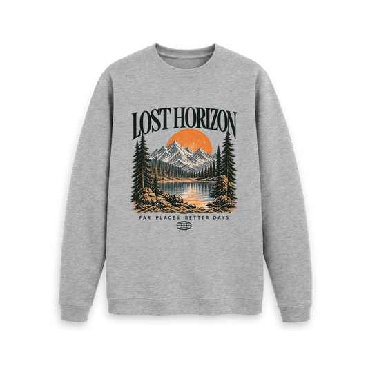 Light Heather Printed Sweater Front