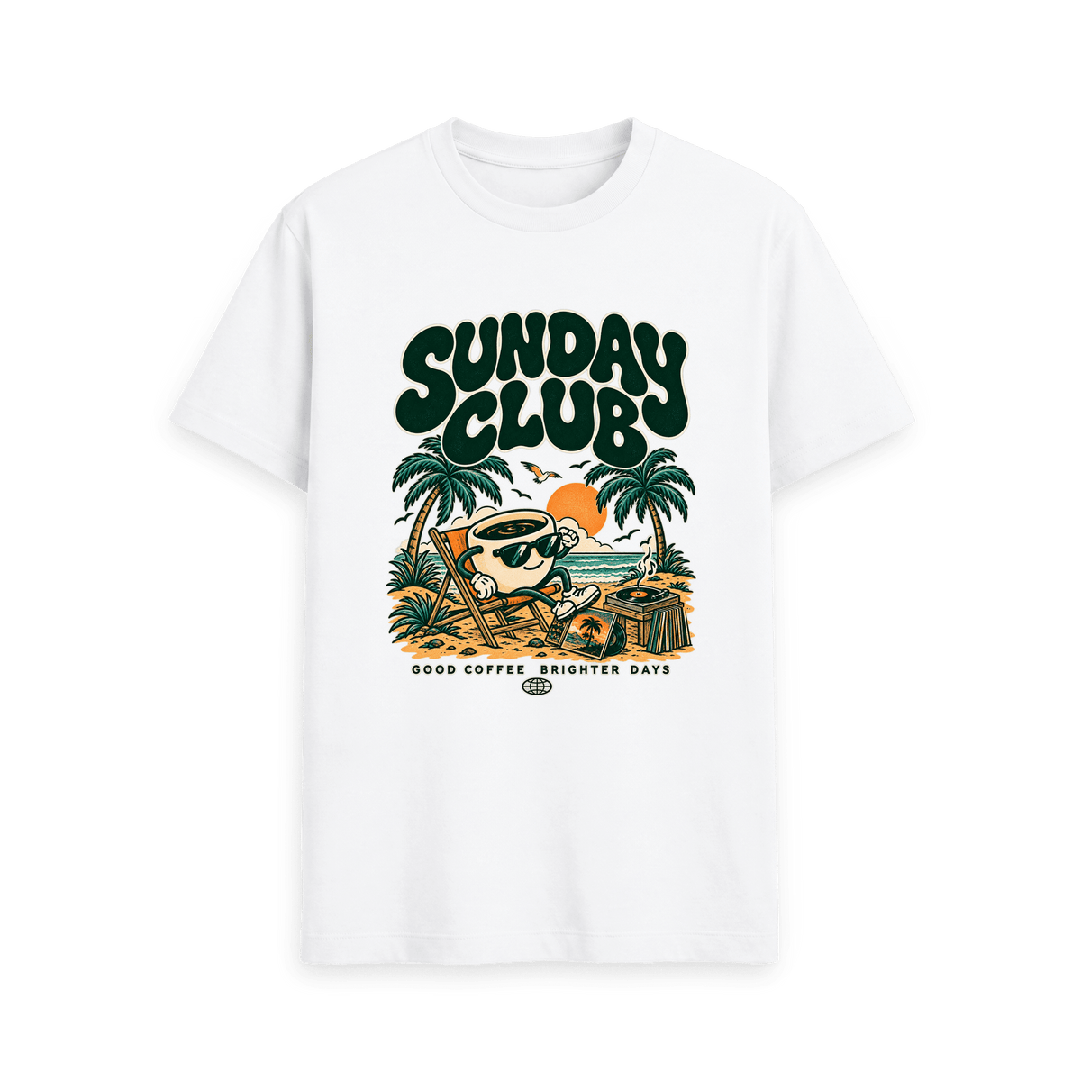 White Printed T-shirt Front