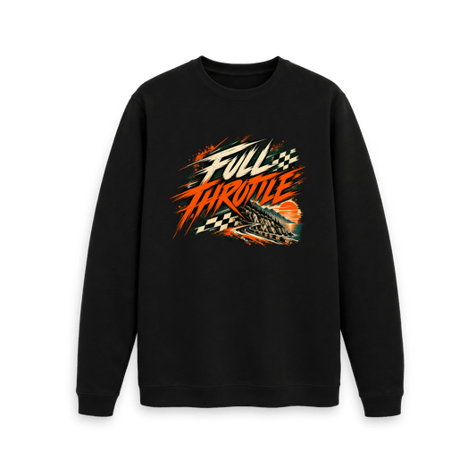 Black Printed Sweater Front