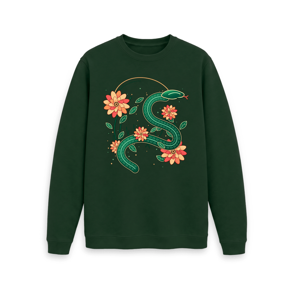 Evergreen Printed Sweater Front