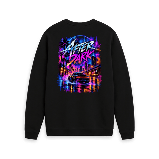 Black Printed Sweater Back