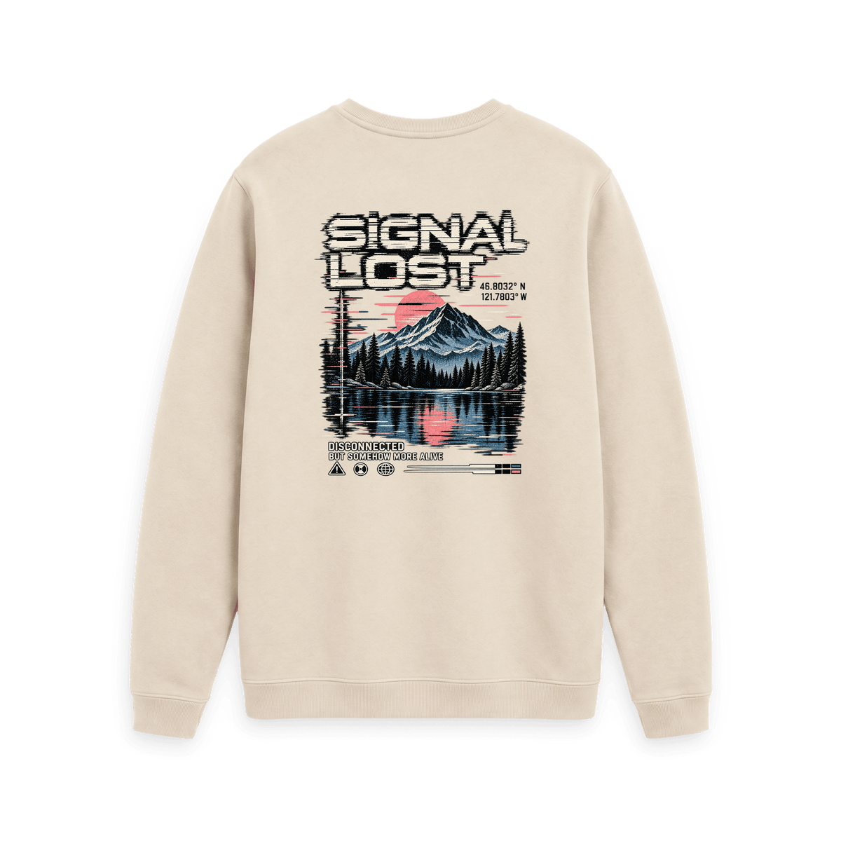 Oat Printed Sweater Back