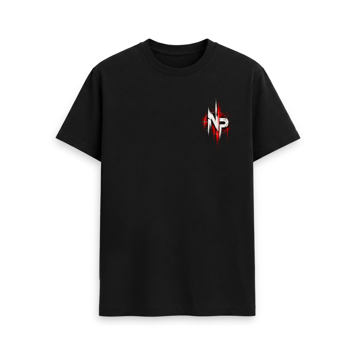 Black Printed T-shirt Front