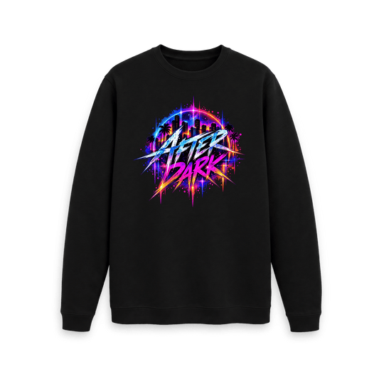 Black Printed Sweater Front