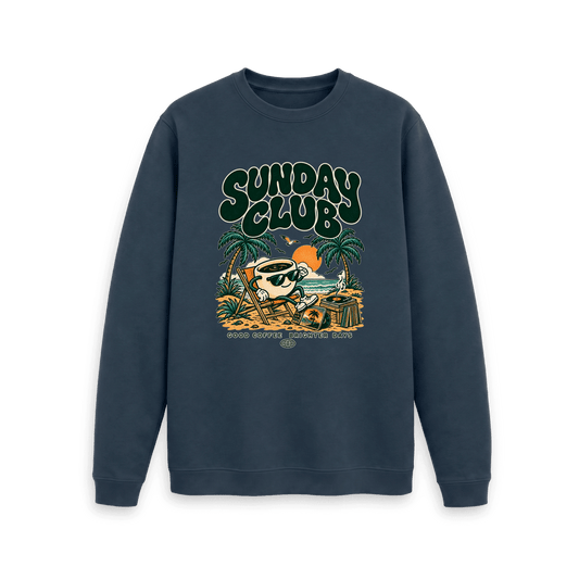 Navy Blue Printed Sweater Front