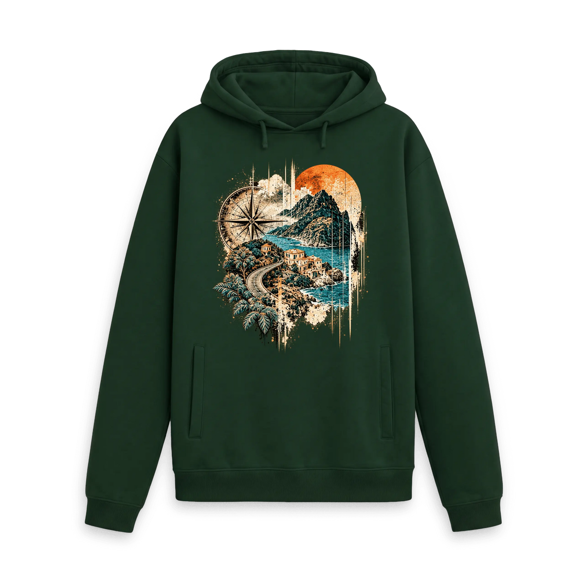 Evergreen Printed Hoody Front