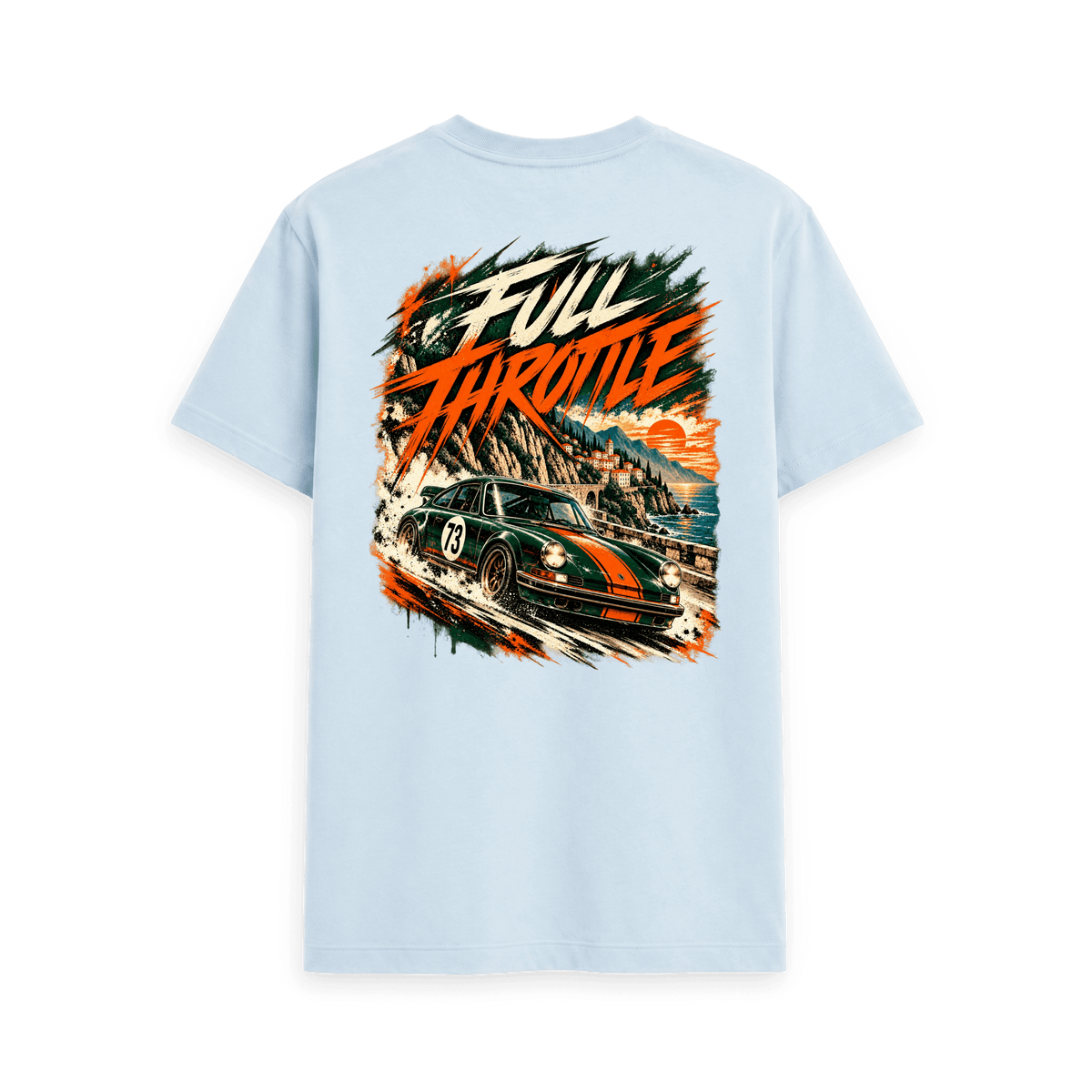 Sky Blue Printed T-shirt Back