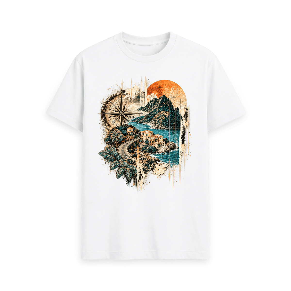White Printed T-shirt Front