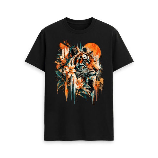 Black Printed T-shirt Front
